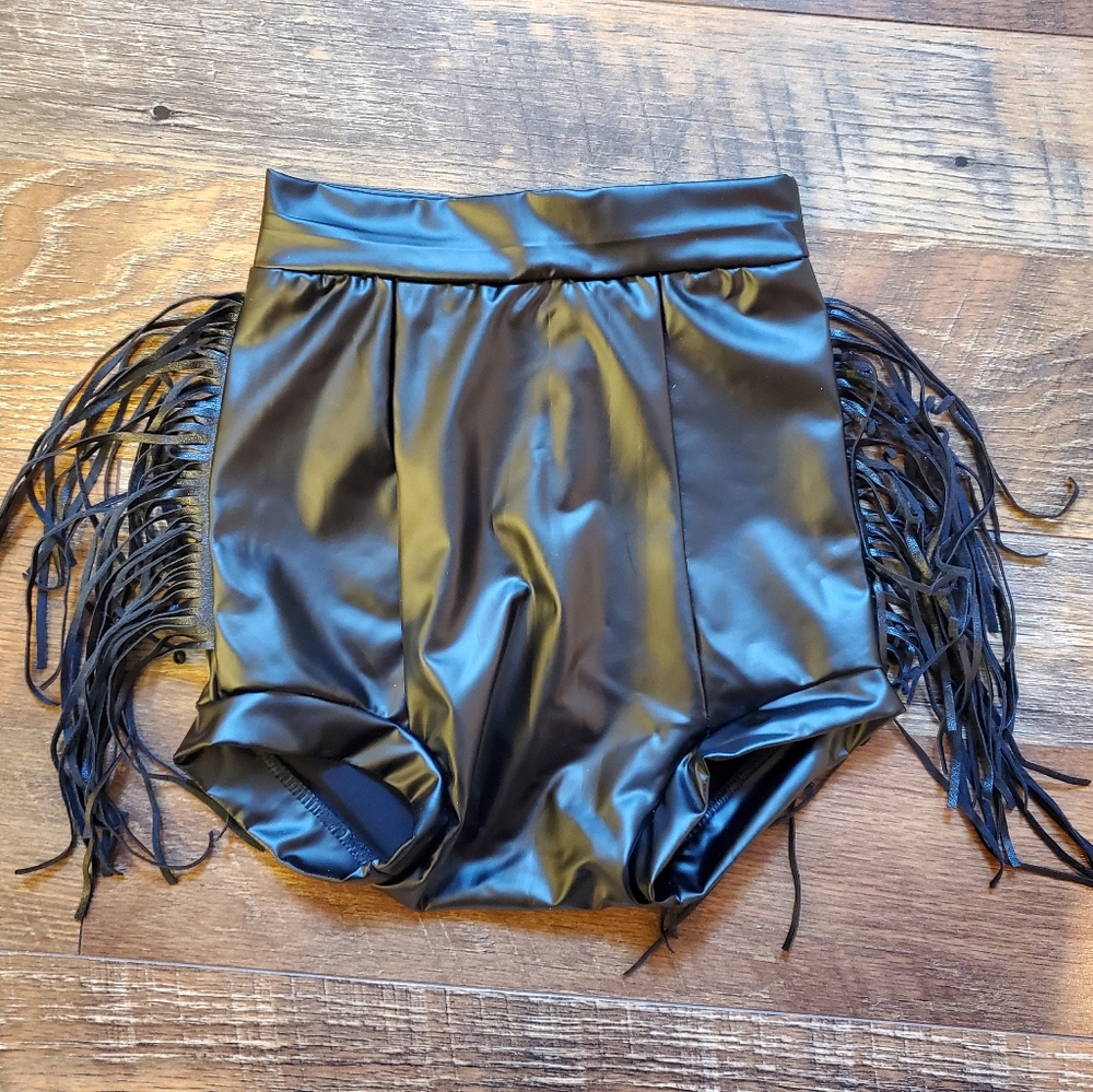 Pleather Bloomers with Fringe Small Shop